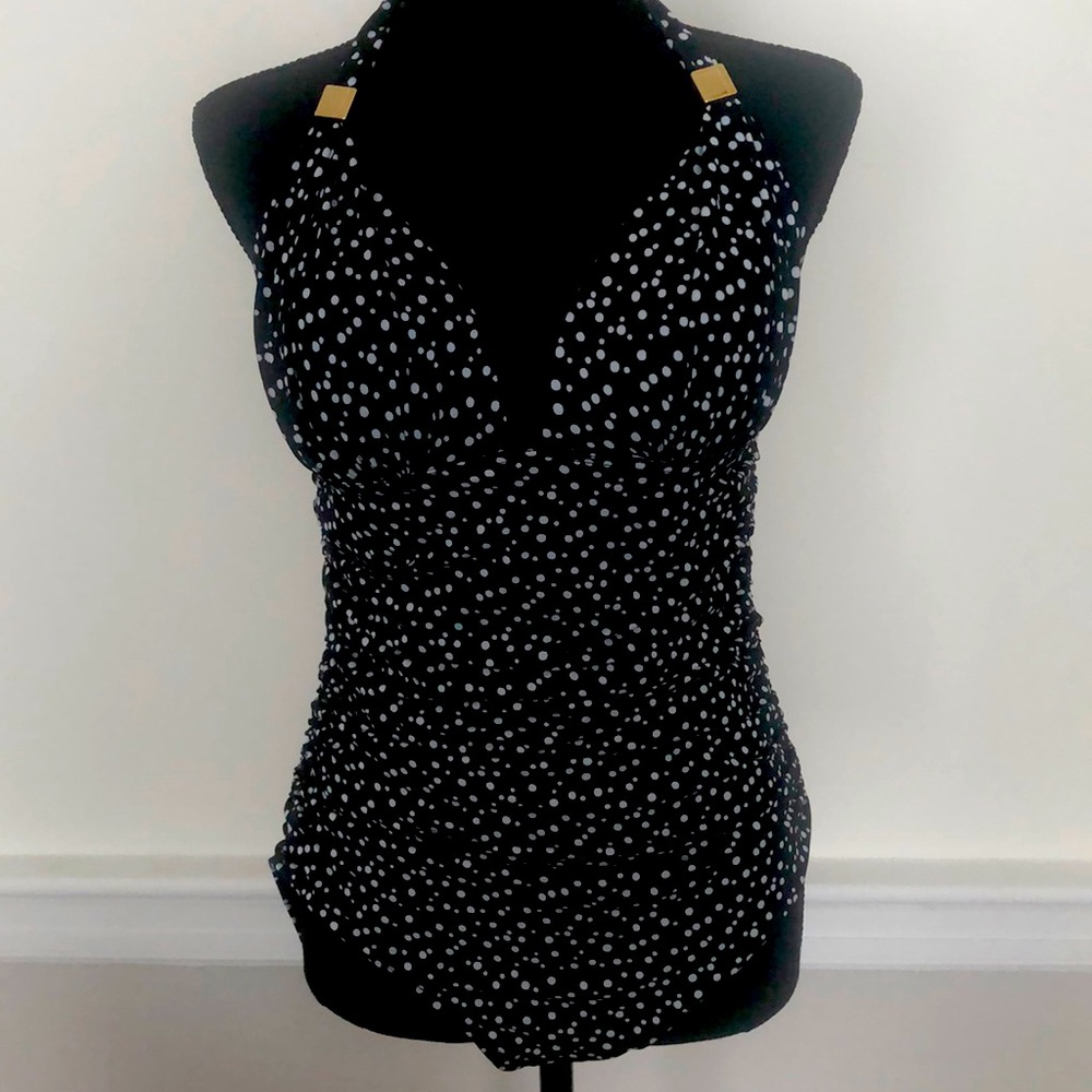 Little B&W Polka Dot Swimsuit